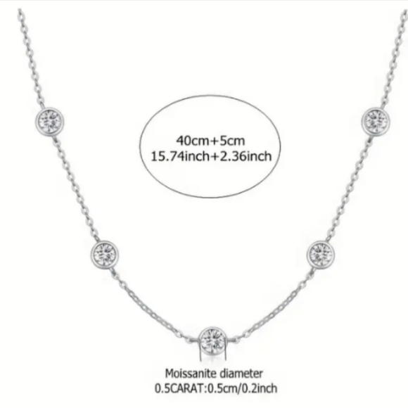 💕Certified 2.5ct. Moissanite Diamond Necklace - Picture 3 of 6